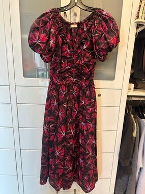 Ulla Johnson Vneck Floral Dress